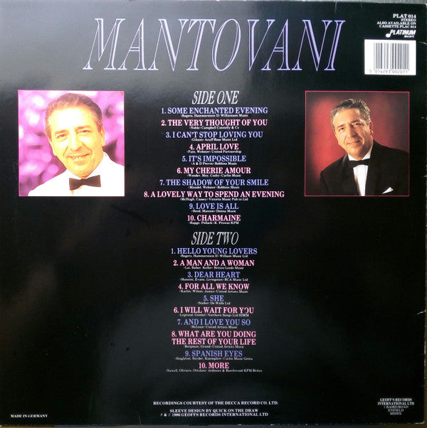 Mantovani : The Love Album (LP, Comp)