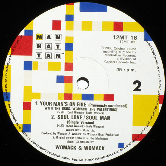 Womack & Womack : Soul Love / Soul Man (12")