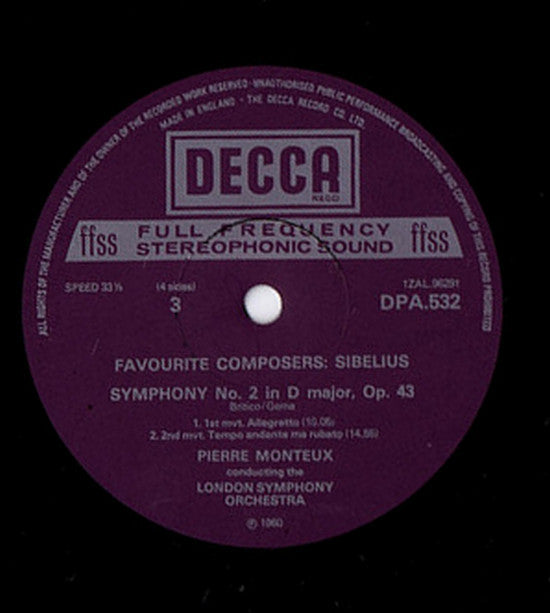 Jean Sibelius : Finlandia - Swan Of Tuonela - Vase Triste - Symphony No.2 - Karelia Suite - Violin Concerto (2xLP, Comp)