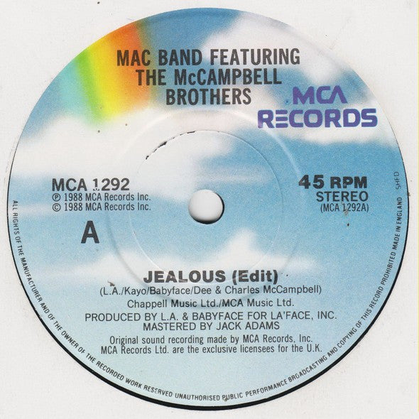 Mac Band Featuring The McCampbell Brothers : Jealous (7")