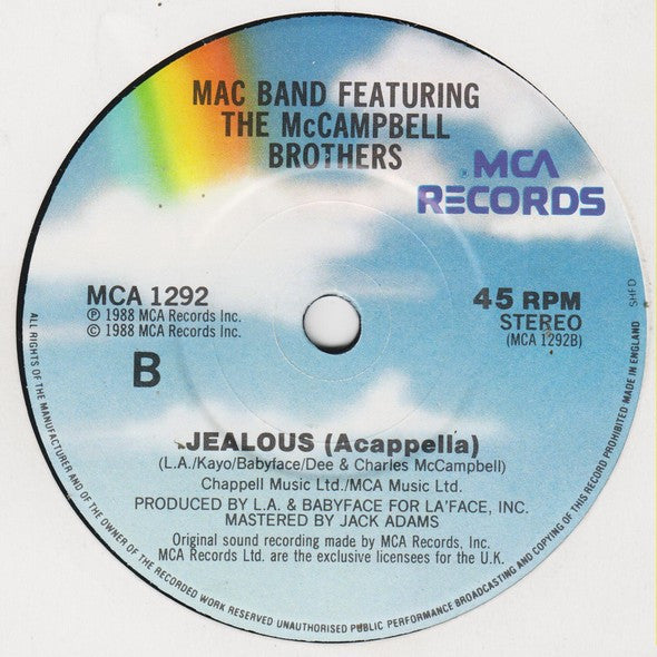 Mac Band Featuring The McCampbell Brothers : Jealous (7")
