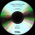 Kingpinz Ft Antonia Lucas : Need You Tonight (CDr, Promo)
