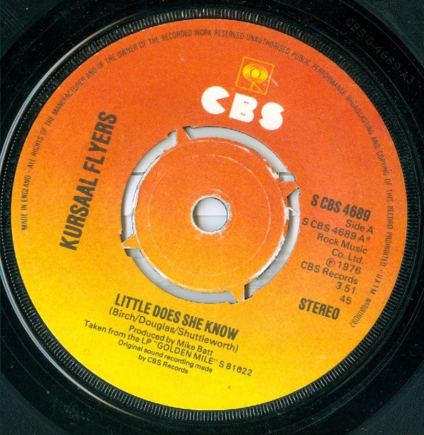 Kursaal Flyers : Little Does She Know (7", Kno)