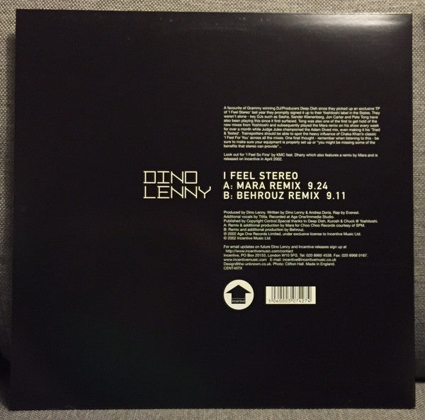 Dino Lenny : I Feel Stereo (12")