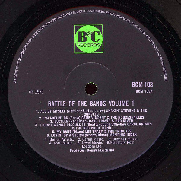 Various : Battle Of The Bands Vol. I (LP, Comp)
