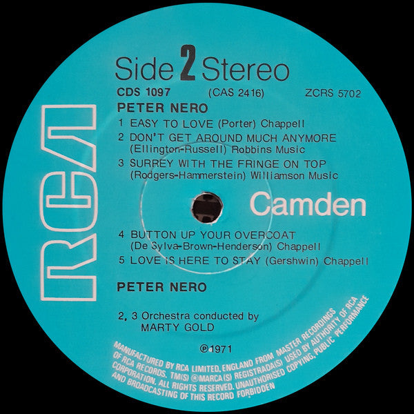 Peter Nero : Showtime With Peter Nero (LP, Comp, RE)