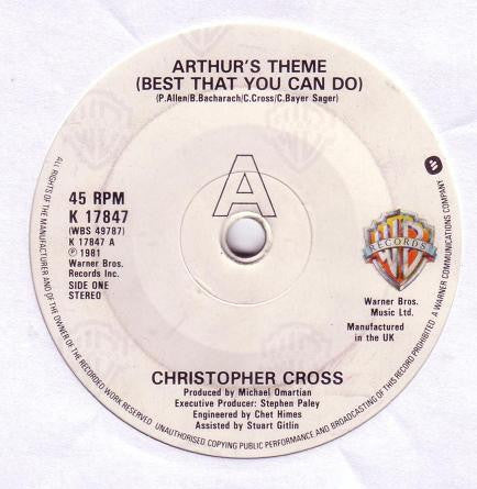 Christopher Cross : Arthur's Theme (Best That You Can Do) (7", Single, Pap)