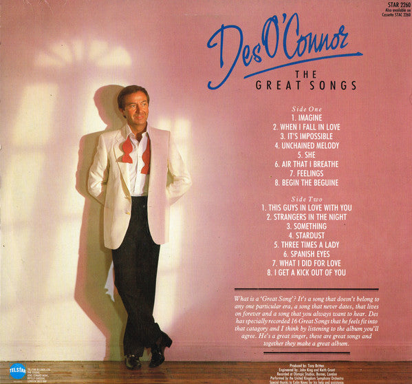 Des O'Connor : The Great Songs (16 Classic Tracks) (LP, Album)