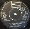 Stevie Wonder : Signed, Sealed, Delivered, I'm Yours (7", Single, 4-P)
