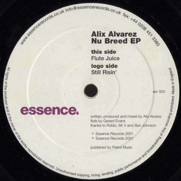 Alix Alvarez : The Nu Breed EP (12", EP)