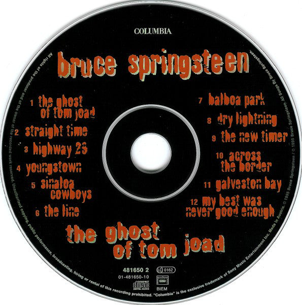 Bruce Springsteen : The Ghost Of Tom Joad (CD, Album)