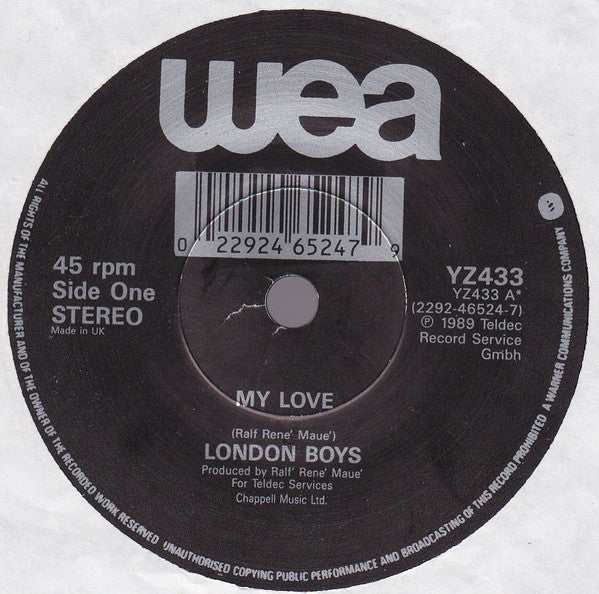 London Boys : My Love (7", Single)