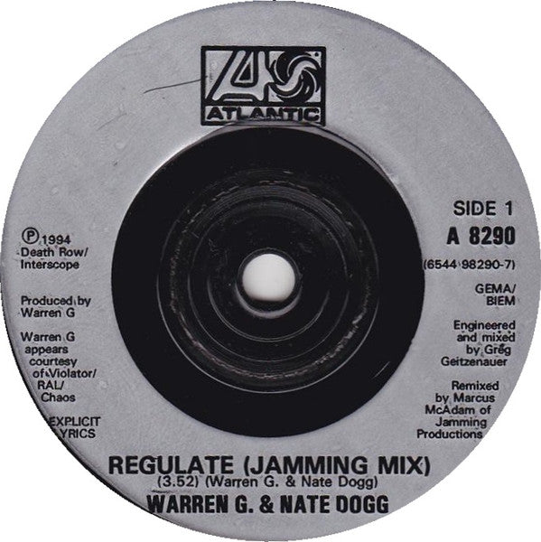 Warren G.* & Nate Dogg : Regulate (7", Single, Jukebox, Sil)