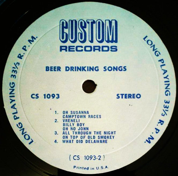 Unknown Artist : Beer Drinking Songs (LP)