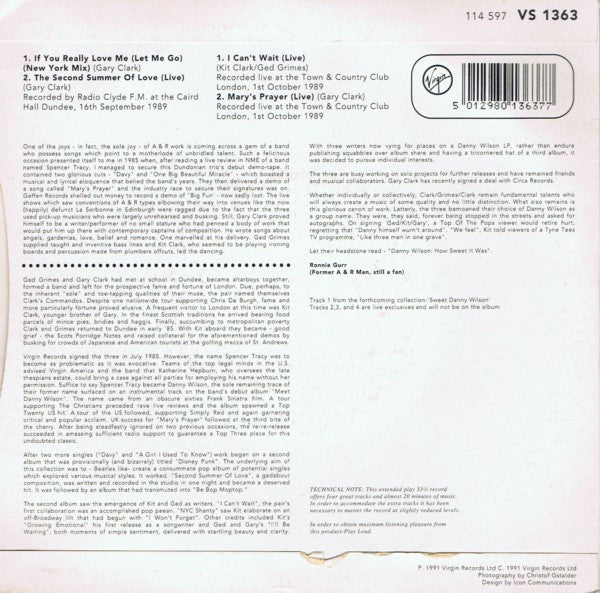 Danny Wilson (2) : If You Really Love Me (Let Me Go) EP (7", EP)