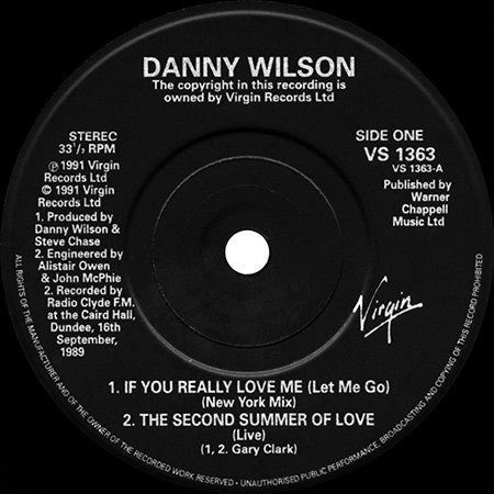 Danny Wilson (2) : If You Really Love Me (Let Me Go) EP (7", EP)
