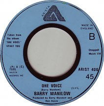 Barry Manilow : Bermuda Triangle / One Voice (7", Single, Ltd, Lar)