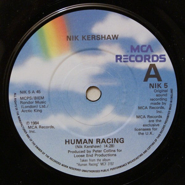 Nik Kershaw : Human Racing (7", Single)