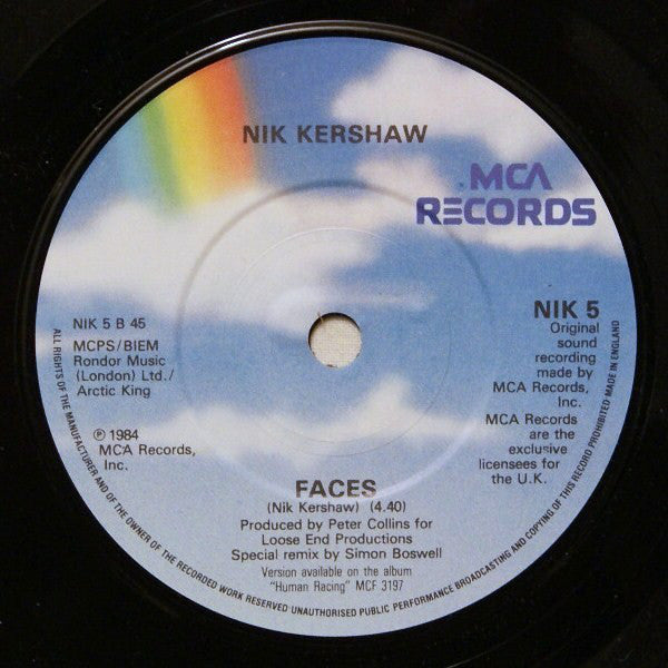 Nik Kershaw : Human Racing (7", Single)