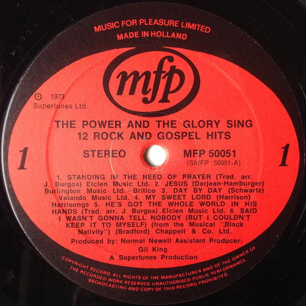 The Power & The Glory : Sing Twelve Rock & Gospel Hits (LP, Album)