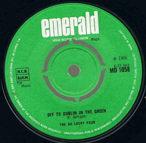 The Go Lucky Four : Off To Dublin In The Green (7")