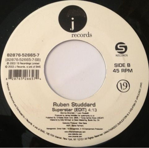 Ruben Studdard : Flying Without Wings / Superstar (7", Single)