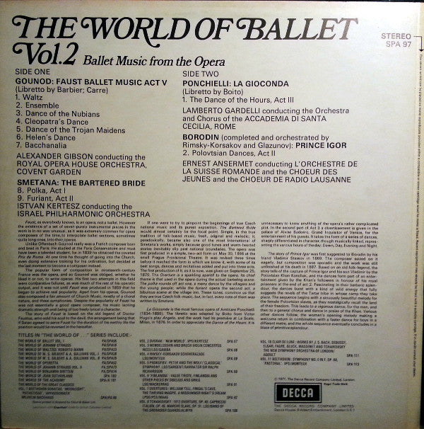Various : The World Of Ballet Vol. 2 (LP, Comp)