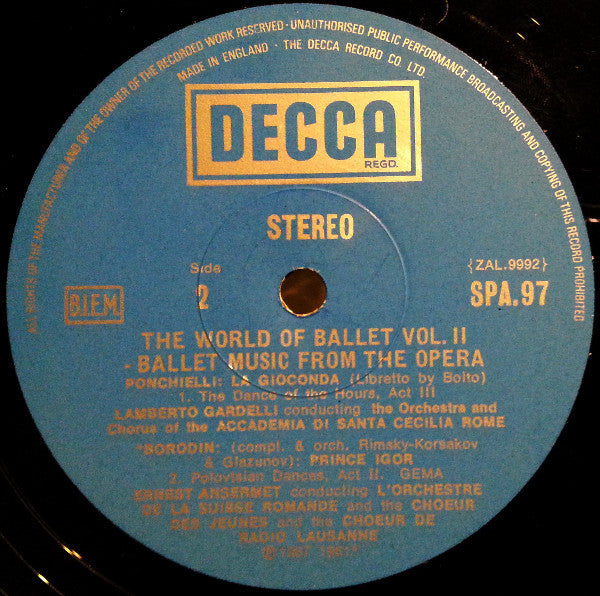 Various : The World Of Ballet Vol. 2 (LP, Comp)