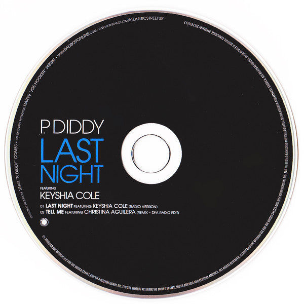 P. Diddy Feat. Keyshia Cole : Last Night (CD, Single)