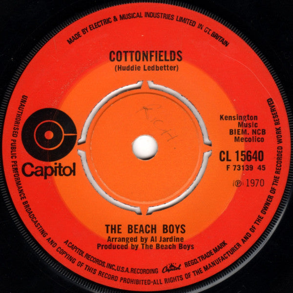 The Beach Boys : Cottonfields (7", Single, Mono, Kno)