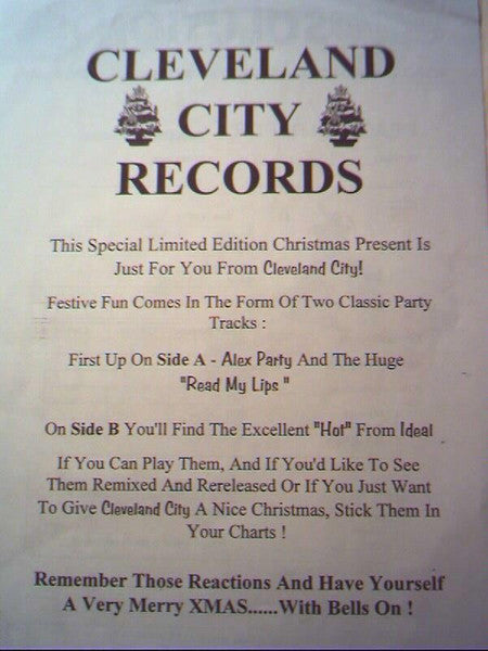 Alex Party / Ideal : Read My Lips / Hot (12", Ltd, Promo, S/Edition)