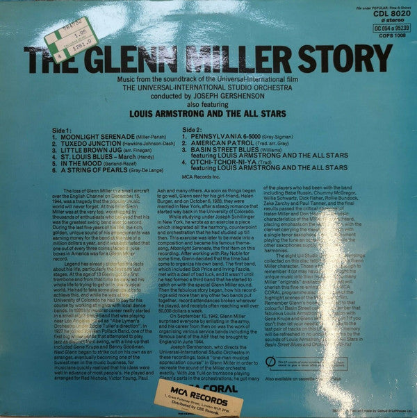 The Universal-International Orchestra : The Glenn Miller Story (LP, RE)