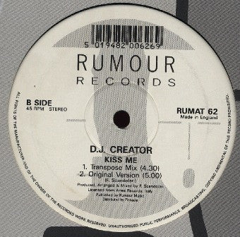 DJ Creator (2) : Kiss Me (12")