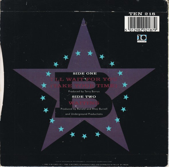 Burrell : I'll Wait For You (Take Your Time) (7", Single)