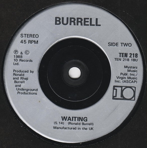Burrell : I'll Wait For You (Take Your Time) (7", Single)
