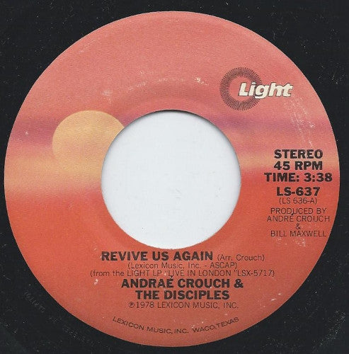 Andraé Crouch & The Disciples : Revive Us Again / Power In The Blood (7", Single)