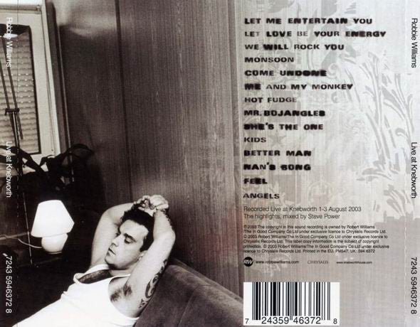 Robbie Williams : Live At Knebworth (CD, Album)