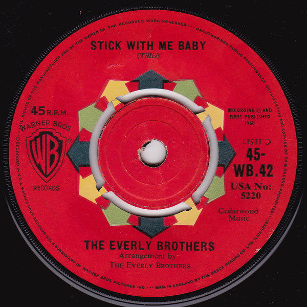 Everly Brothers : Temptation (7", Single, Mono, Rob)