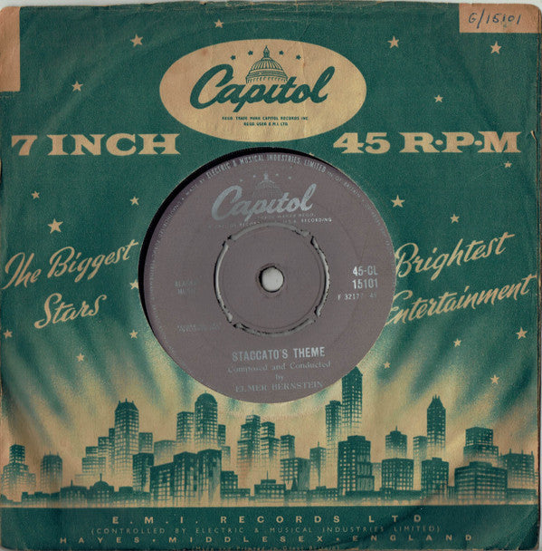 Elmer Bernstein : Staccato's Theme (7", Single)
