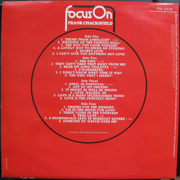 Frank Chacksfield : Focus On Frank Chacksfield (2xLP, Comp)