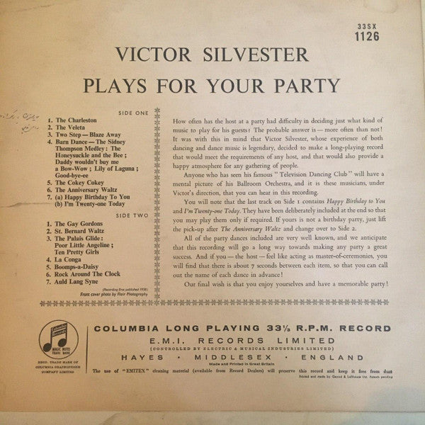 Victor Silvester : Plays For Your Party (LP)