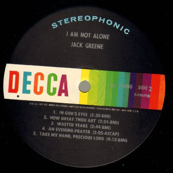 Jack Greene : I Am Not Alone (LP, Album, Pin)
