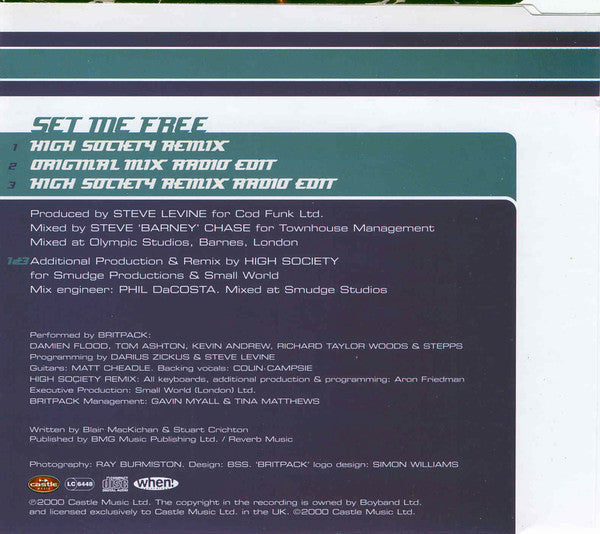 Brit Pack : Set Me Free (CD, Maxi, CD1)