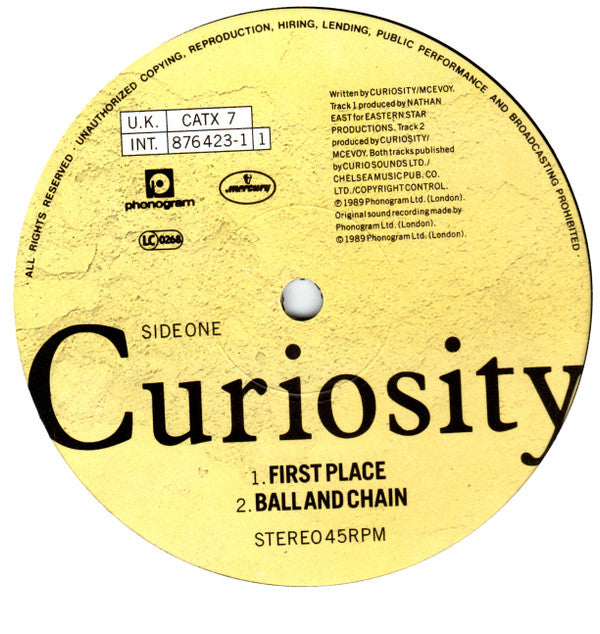 Curiosity Killed The Cat : First Place (12", Ltd, Pos)