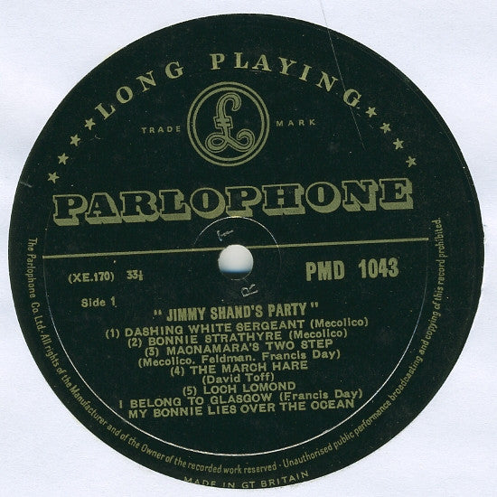 Jimmy Shand And His Band And Various : Jimmy Shand's Party (10", Mono)