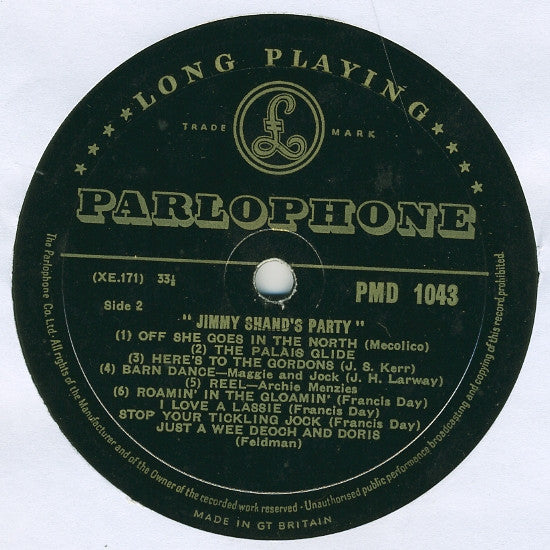 Jimmy Shand And His Band And Various : Jimmy Shand's Party (10", Mono)
