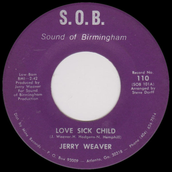 Jerry Weaver : Love Sick Child / I'm In Love (7")
