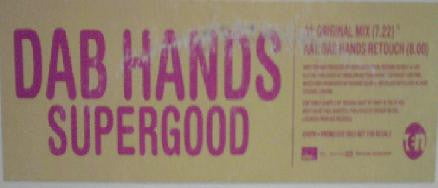 The Dab Hands : Supergood (12", Promo)