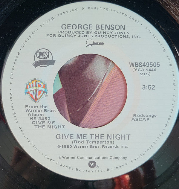 George Benson : Give Me The Night (7", Single)