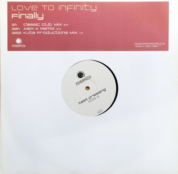 Love To Infinity : Finally (12", TP)